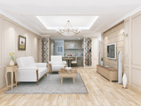 3d rendering of livingroom